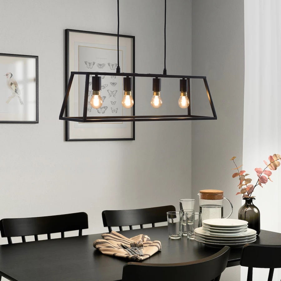 Подвесной светильник - FELSISK IKEA/ФЕЛСИСК ИКЕА, 174/32 см, черный (изображение №3)