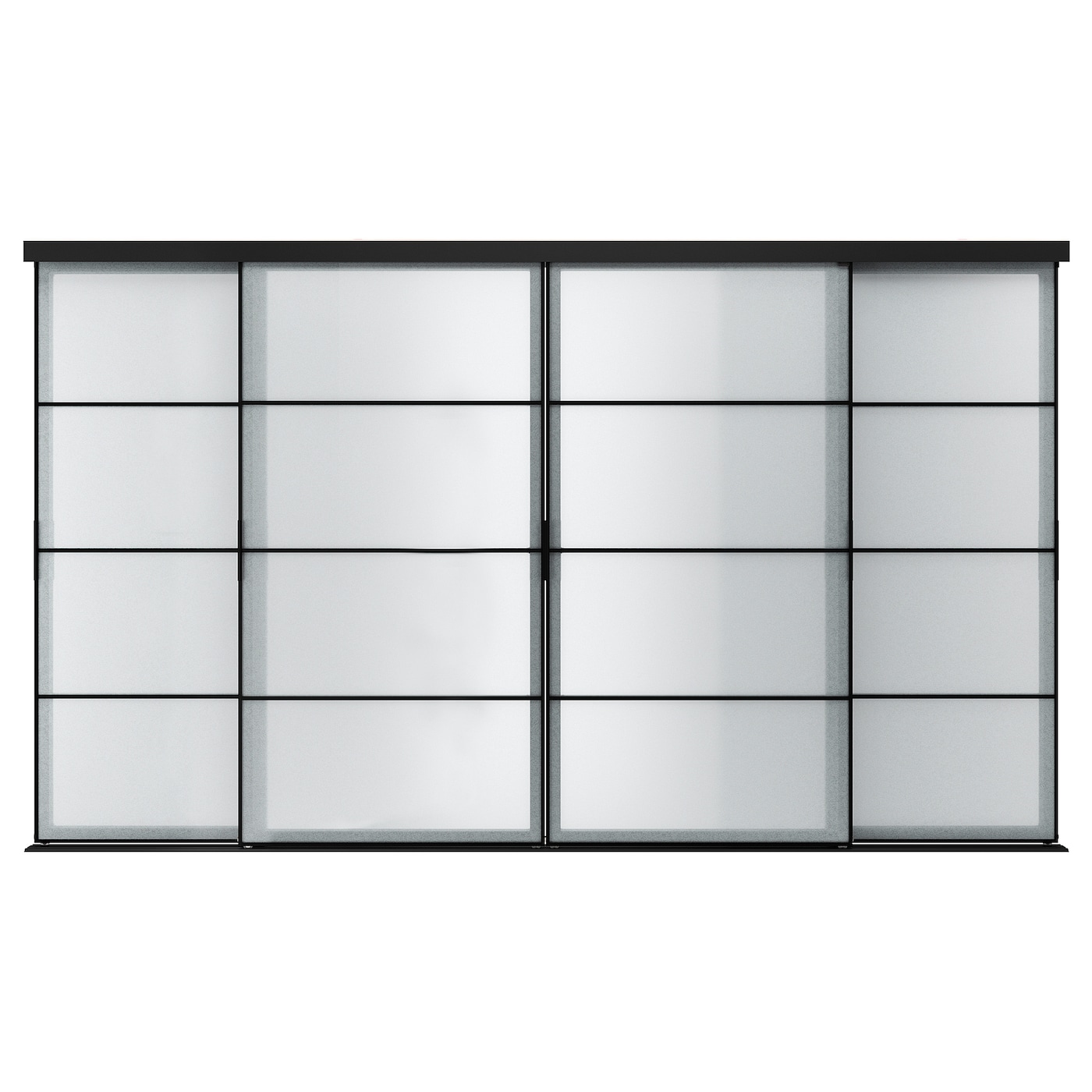 Комбинация раздвижных дверей - SKYTTA/SVARTISDAL   IKEA/ СКЮТТА/СВАРТИСДАЛЬ   ИКЕА, 351х205 см, черный