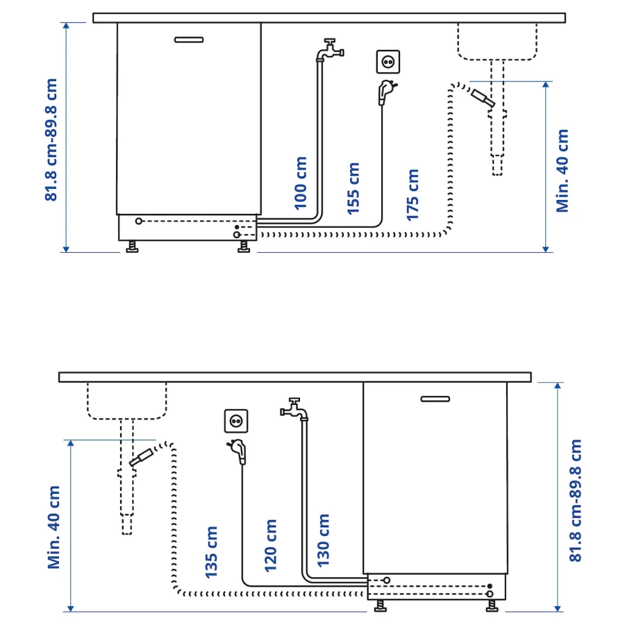 Встраиваемая посудомоечная машина - MEDELSTOR  IKEA/ МЕДЕЛСТОР ИКЕА,  82х45 см, белый (изображение №10)