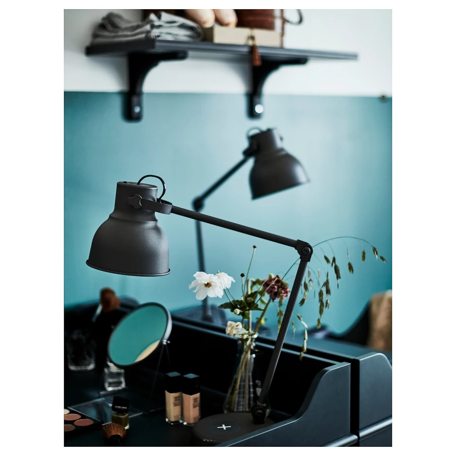 Письменный стол - IKEA LOMMARP, 90x54 см, темно-сине-зеленый, ЛОММАРП ИКЕА (изображение №3)