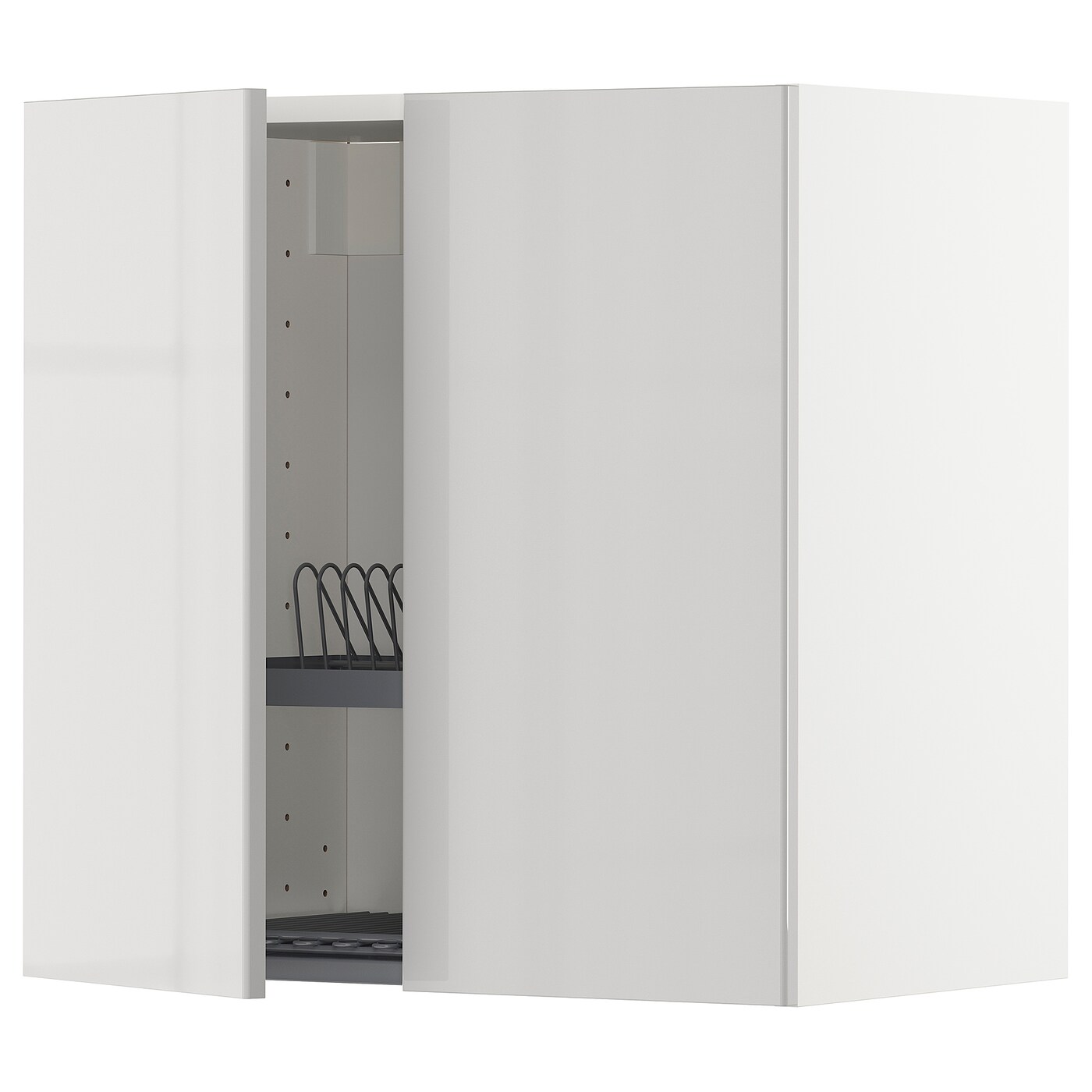 Навесной шкаф с сушилкой - METOD IKEA/ МЕТОД ИКЕА, 60х60 см, белый/светло-серый