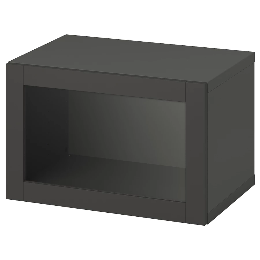 Комбинация для хранения - BESTÅ/ BESTА IKEA/ БЕСТА/БЕСТО ИКЕА, 60х38 см,  темно-серый (изображение №1)