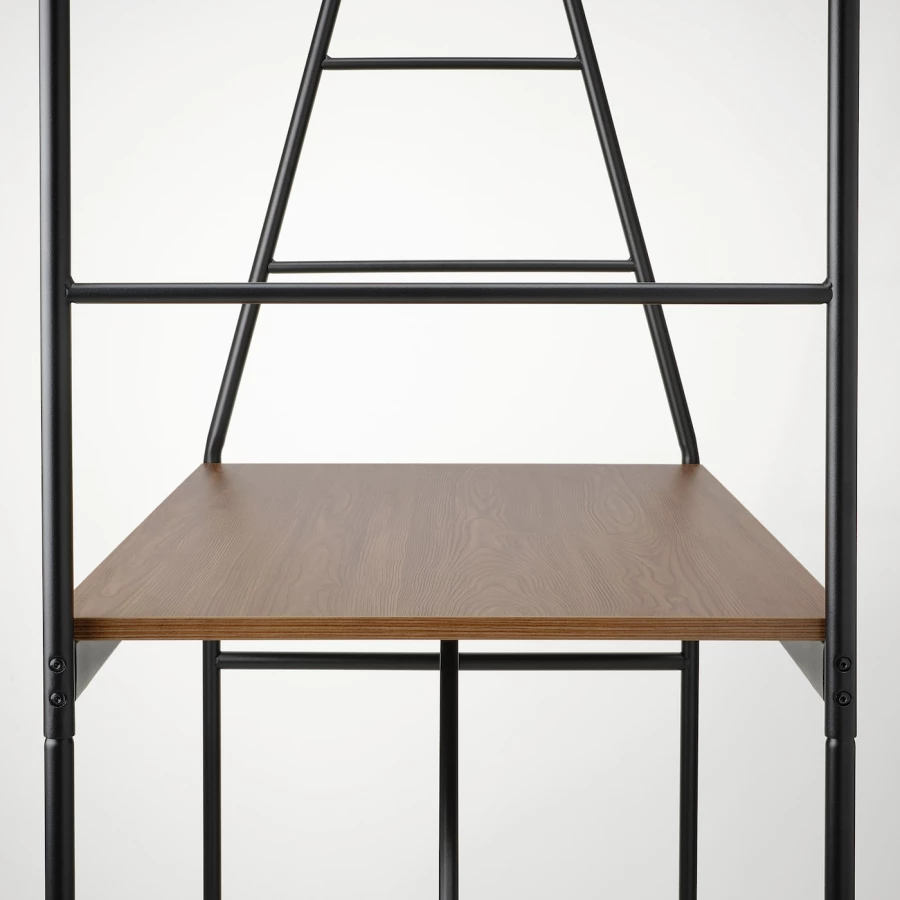 Барный стол - HÅVERUD/ HАVERUD IKEA, ХОВЕРЮД ИКЕА, 192/93х105Х66 см, чёрный/коричневый (изображение №9)