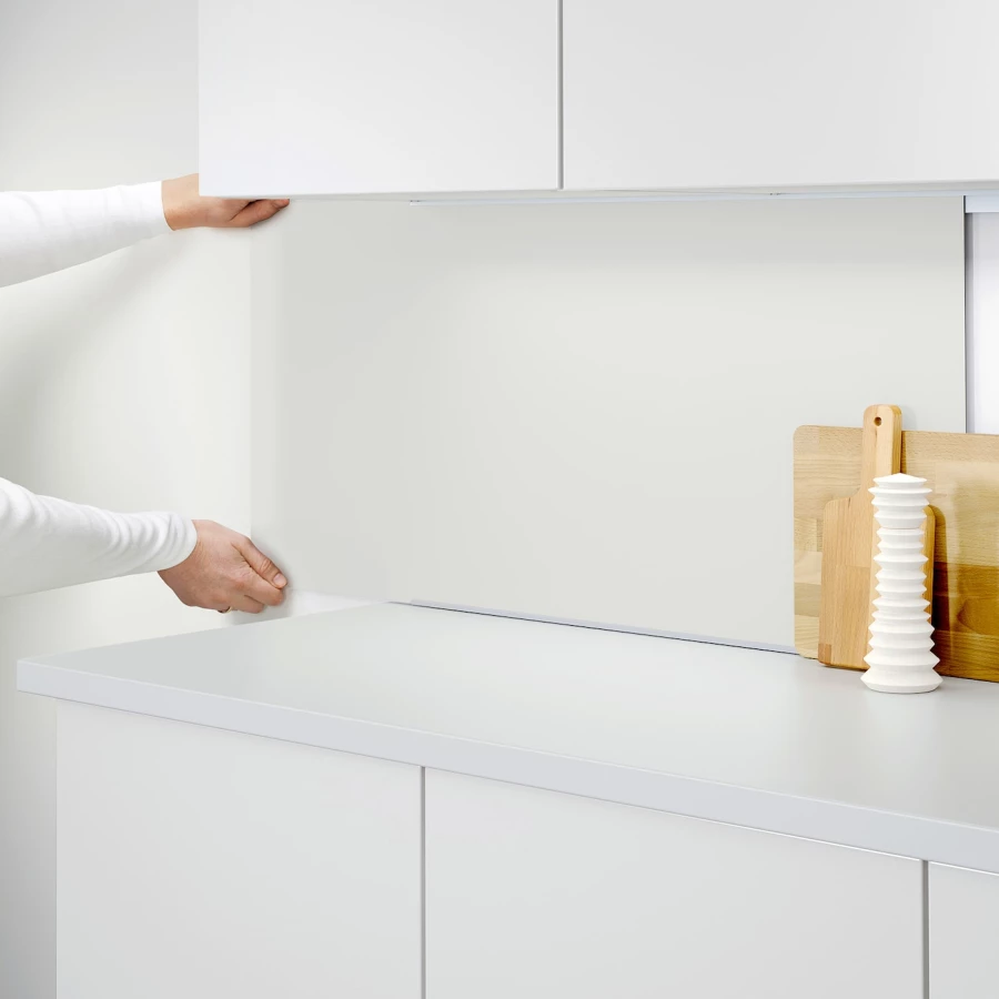 Накладная панель - LYSEKIL IKEA/ ЛИСЕКИЛ  ИКЕА,  55х120 см, белый/серый (изображение №6)