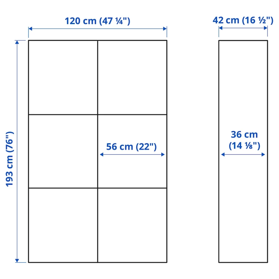 Комбинация для хранения - IKEA BESTÅ/BESTA/БЕСТА/БЕСТО ИКЕА, 120x40x192 см, черный, (изображение №6)