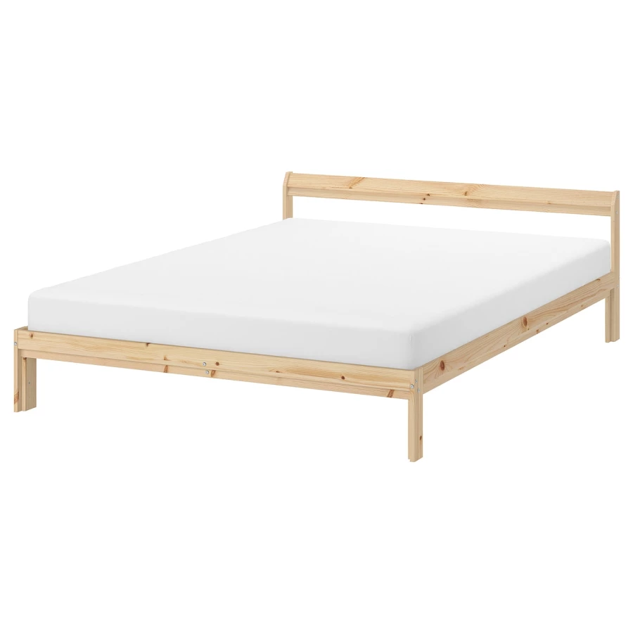 Кровать с реечным дном - IKEA NEIDEN/LINDBÅDEN/LINDBADEN, 140х200 см, сосна/морилка, НЕЙДЕН/НЭЙДЕН/ЛИНДБАДЕН ИКЕА (изображение №1)