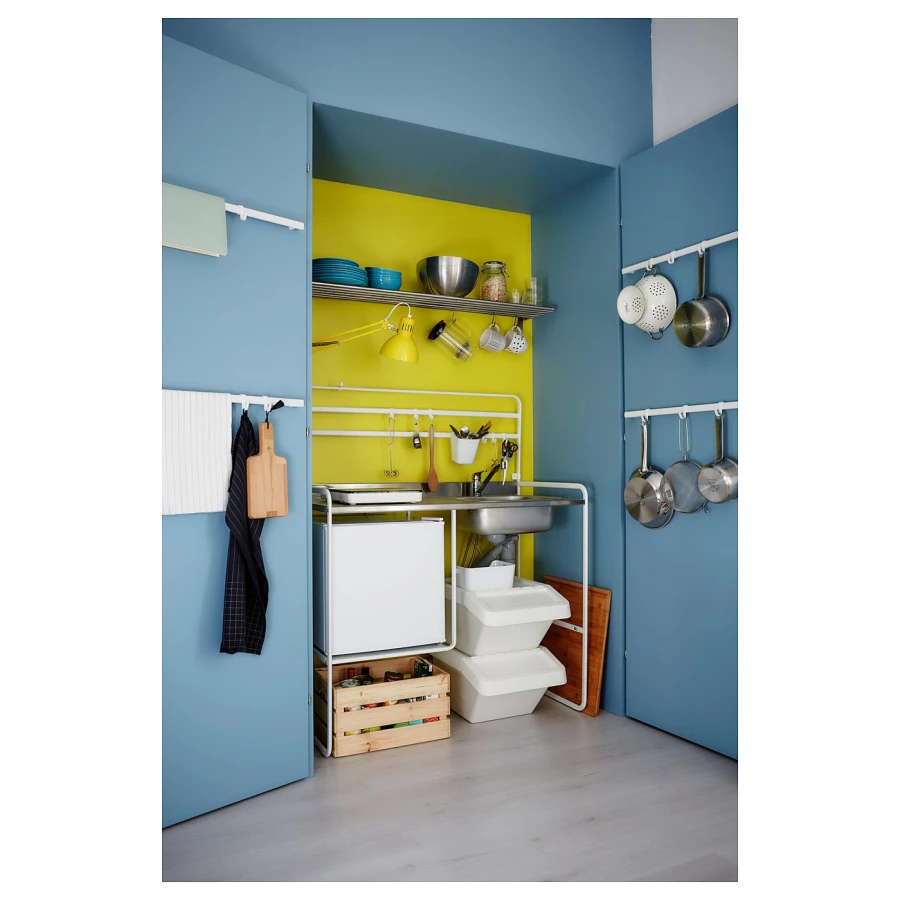 Мини-кухня - SUNNERSTA IKEA/СУННЕРСТА ИКЕА, 112x56x139 см,  белый (изображение №4)