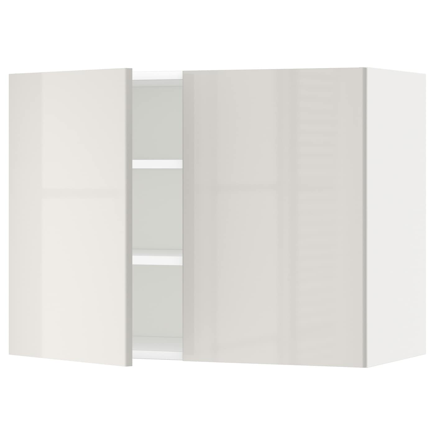 Навесной шкаф с полкой - METOD IKEA/ МЕТОД ИКЕА, 80х60 см, белый