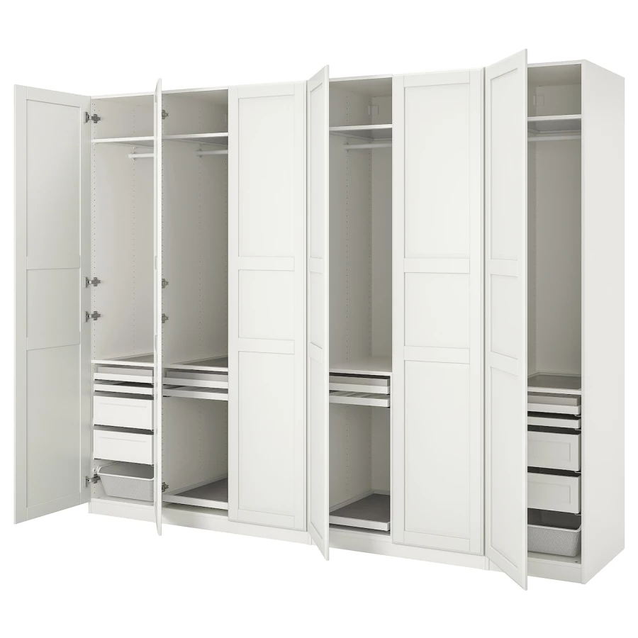 Гардероб - IKEA PAX/TYSSEDAL / ПАКС/ТИССЕДАЛЬ ИКЕА, 300х60х236 см, белый (изображение №1)