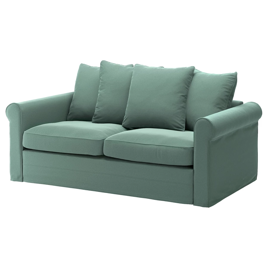 2-местный диван - IKEA GRÖNLID/GRONLID/ГРЁНЛИД ИКЕА, 104х98х196 см, бирюзовый (изображение №1)