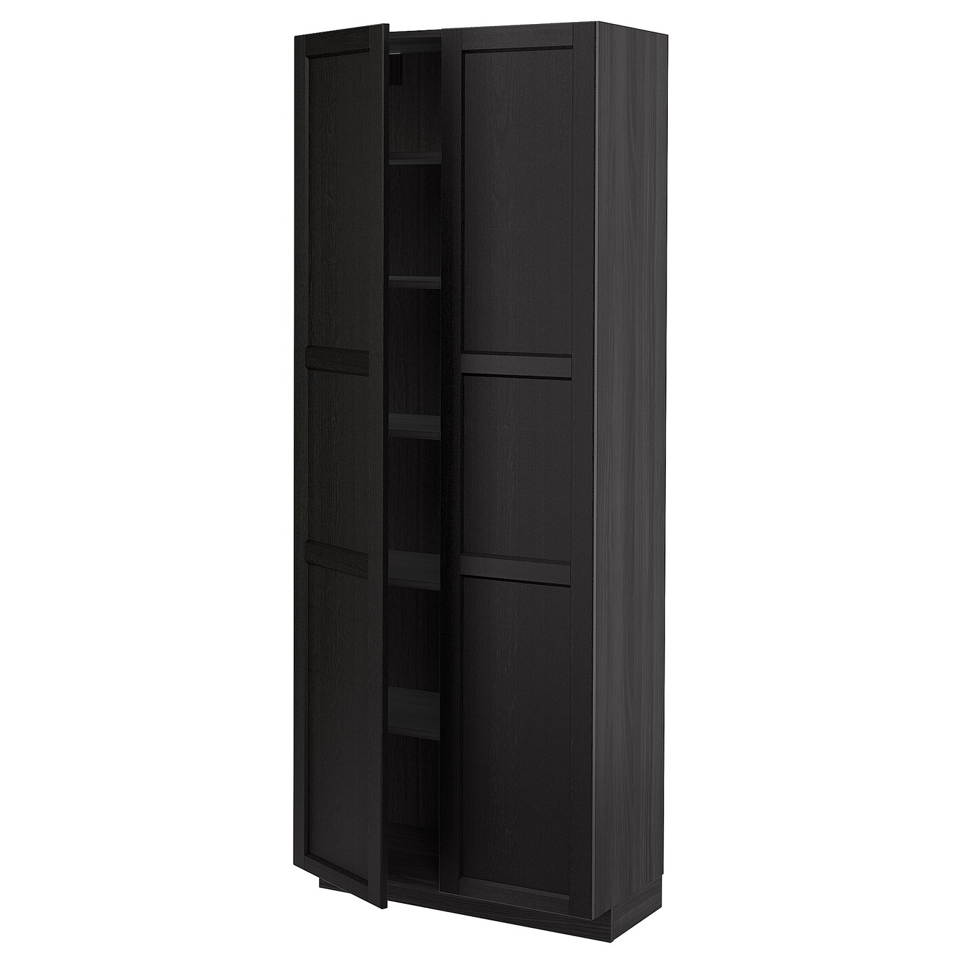 Высокий шкаф - IKEA METOD/МЕТОД ИКЕА, 200х37х80 см, черный