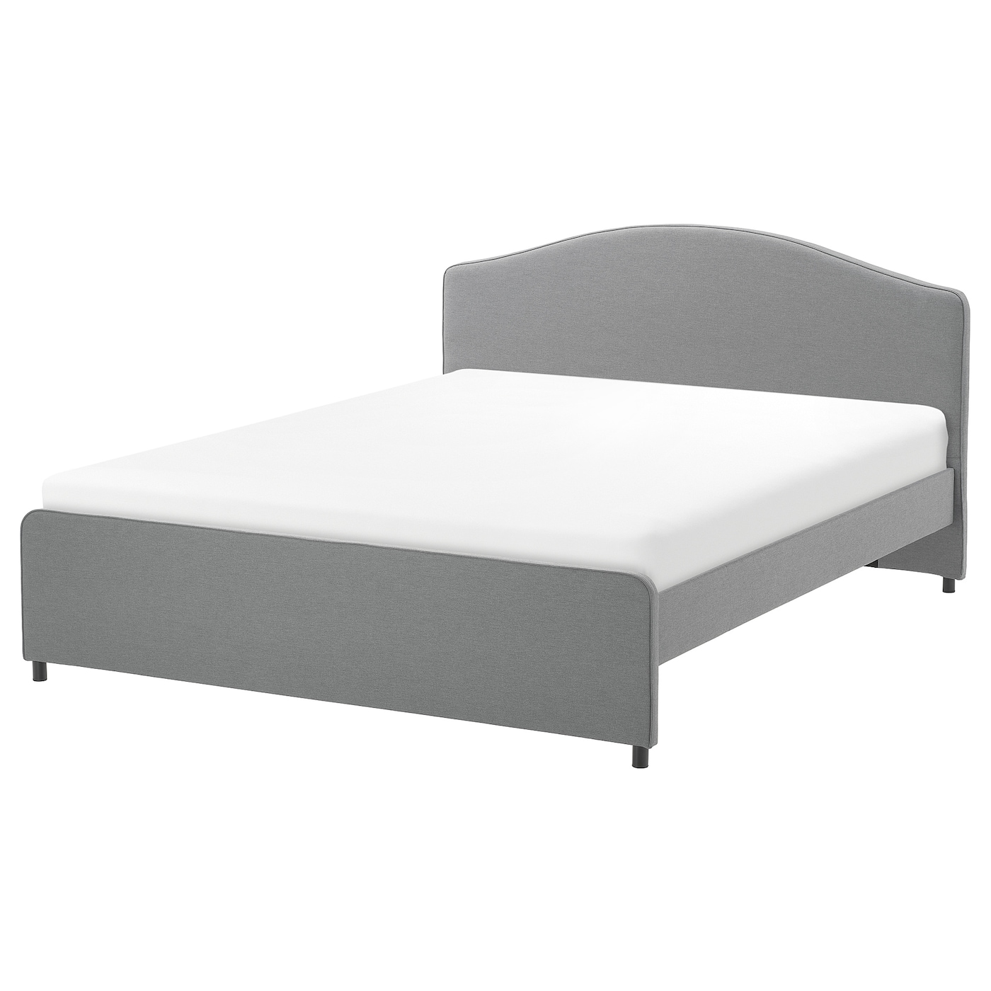 Двуспальная кровать - IKEA HAUGA, 200х160 см, серый, ХАУГА ИКЕА