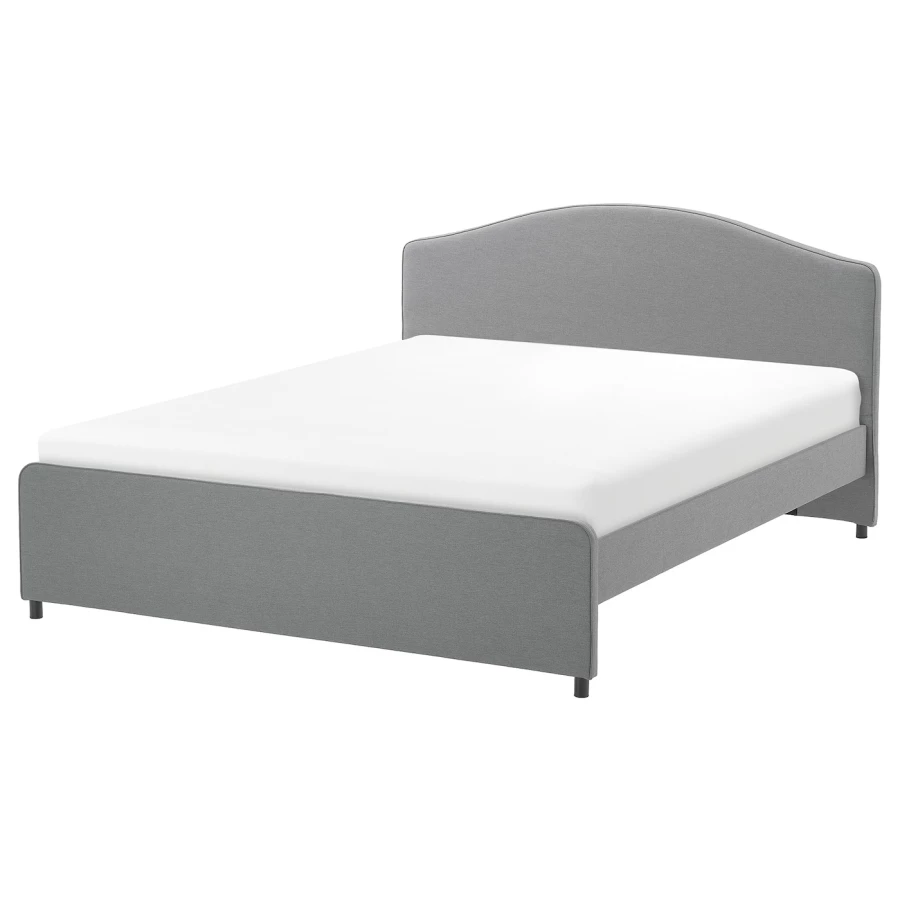 Двуспальная кровать - IKEA HAUGA, 200х160 см, серый, ХАУГА ИКЕА (изображение №1)