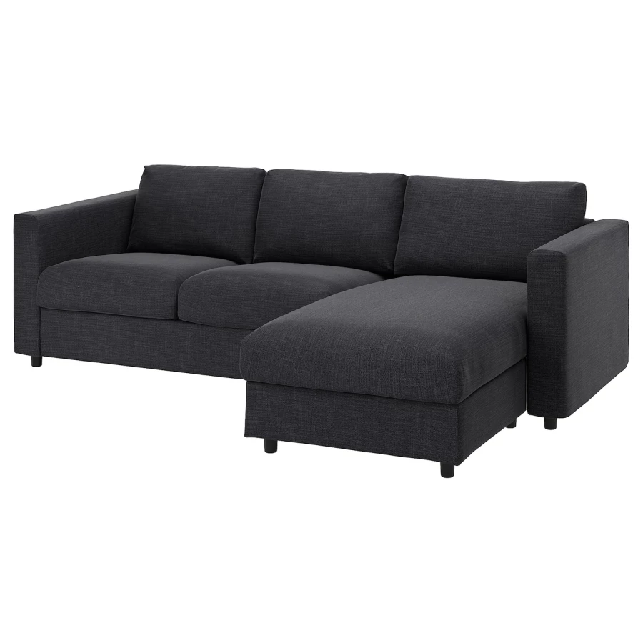 VIMLE Чехол на 3-местный диван с шезлонгом/Хилларед антрацит ИКЕА (изображение №2)