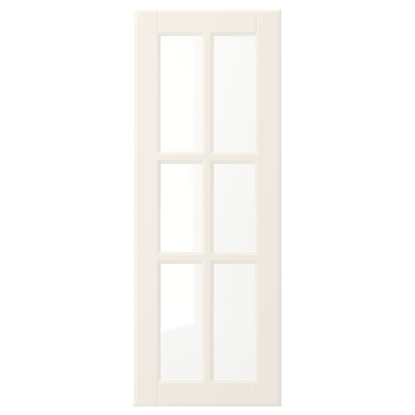 Дверца со стеклом - IKEA BODBYN, 80х30 см, кремовый, БУДБИН ИКЕА
