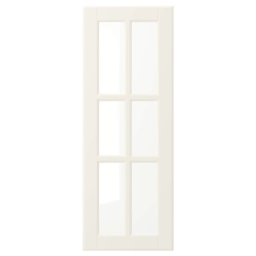 Дверца со стеклом - IKEA BODBYN, 80х30 см, кремовый, БУДБИН ИКЕА (изображение №1)