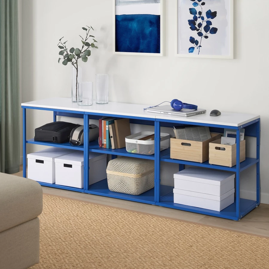 Стеллаж - IKEA PLATSA, 180х42х63 см, синий, ПЛАТСА ИКЕА (изображение №3)