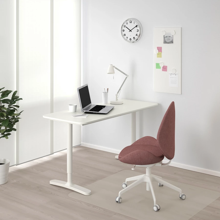 Письменный стол - IKEA BEKANT, 140х60х65-85 см, белый, БЕКАНТ ИКЕА (изображение №2)
