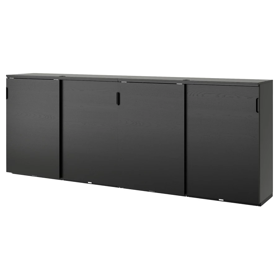 Комбинация с раздвижными дверями - IKEA GALANT/ГАЛАНТ ИКЕА, 120х45х320 см, черный (изображение №1)