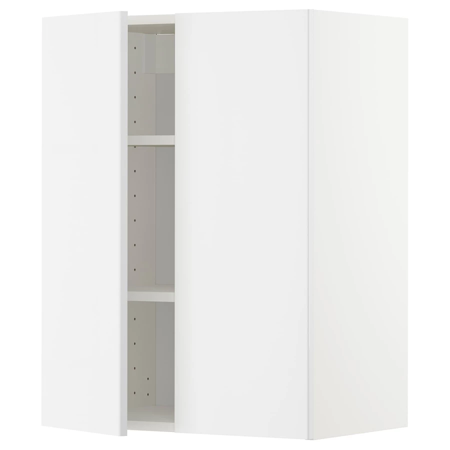 Навесной шкаф с полкой - METOD IKEA/ МЕТОД ИКЕА, 80х60 см, белый (изображение №1)