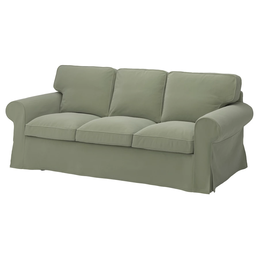 Чехол на 3-местный диван - EKTORP IKEA/ ЭКТОРП ИКЕА, зеленый (изображение №1)