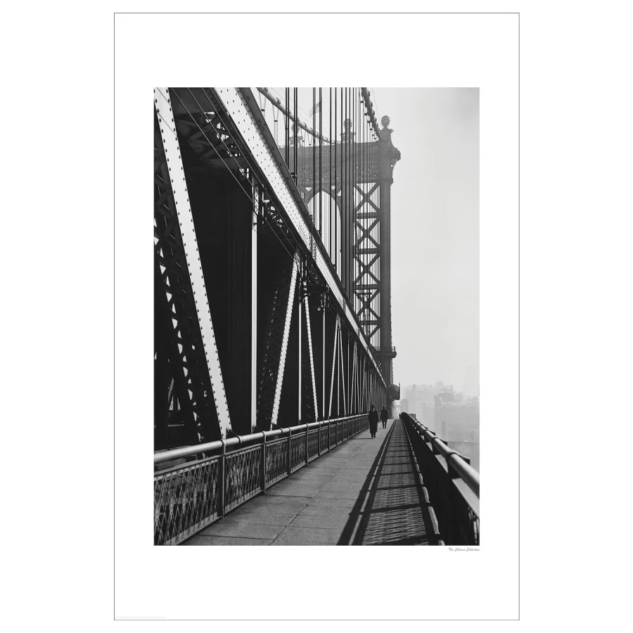 Постер - IKEA BILD, 61х91 см, «Бруклинский мост винтаж», БИЛЬД ИКЕА (изображение №1)