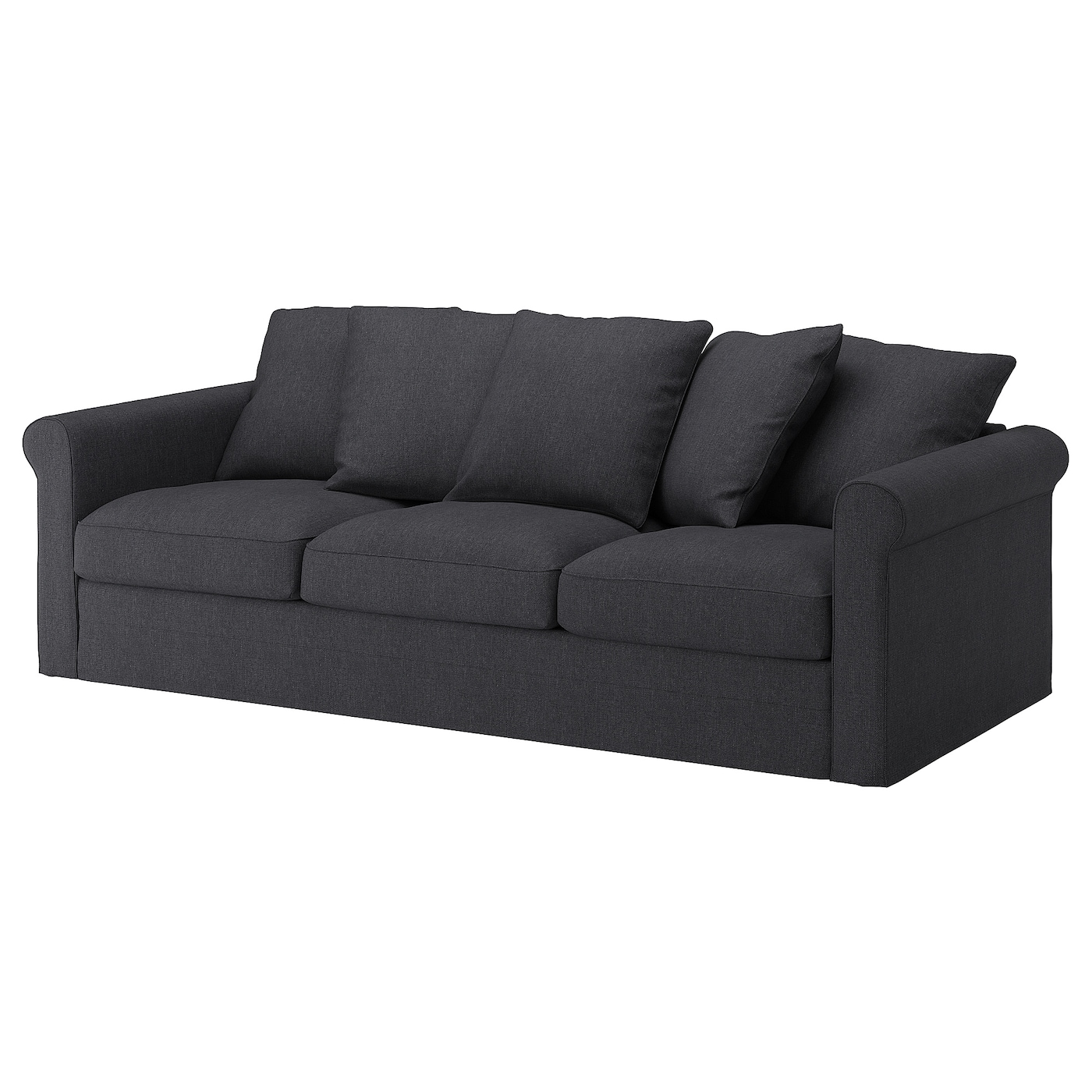 3-местный диван - IKEA GRÖNLID/GRONLID, 98x247см, черный, ГРЕНЛИД ИКЕА