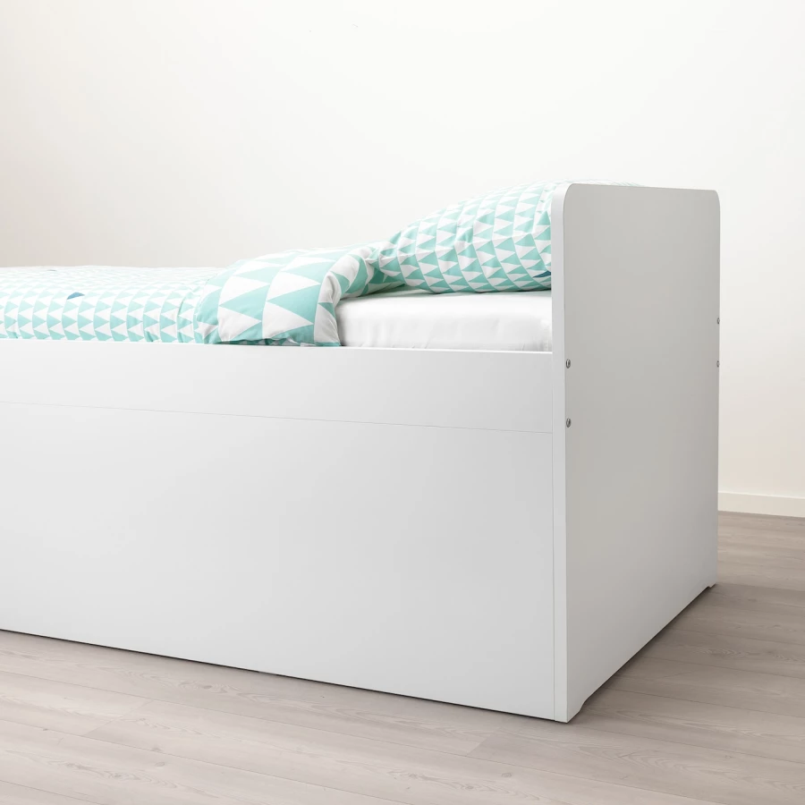 Каркас кровати - SLÄKT /SLАKT IKEA/ СЛЭКТ ИКЕА, 90x200 см, белый (изображение №9)