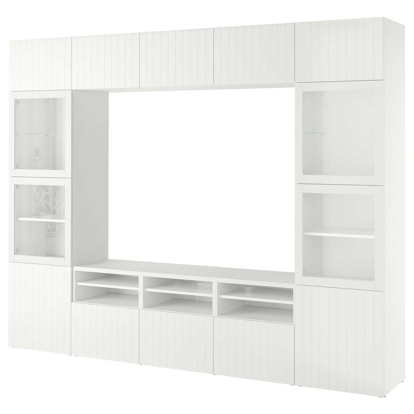 Комплект мебели д/гостиной  - IKEA BESTÅ/BESTA, 231x42x300 см, белый, БЕСТО ИКЕА