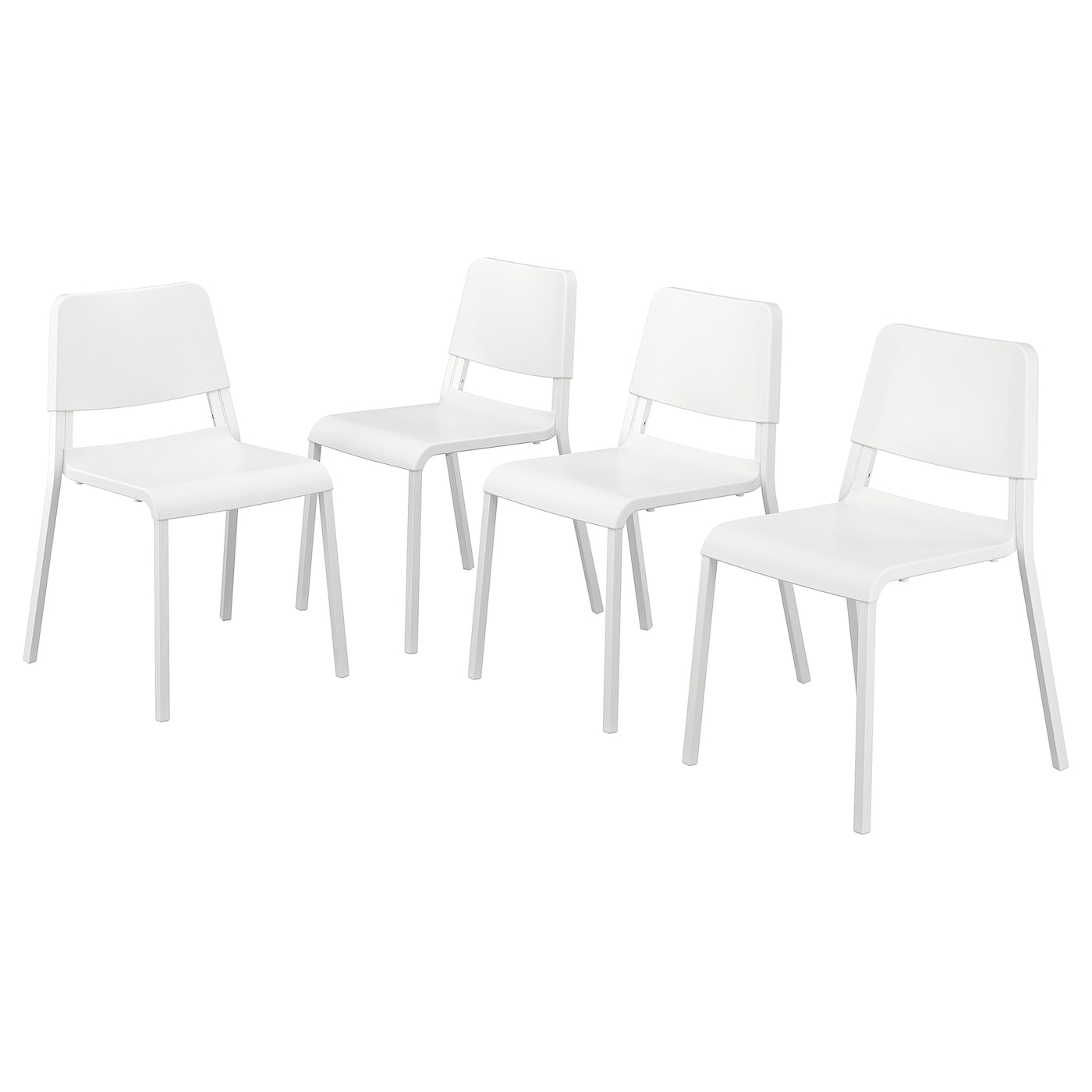 Набор 4 стула - IKEA TEODORES, 78х45х7 см, белый, ТЕОДОРЕС ИКЕА
