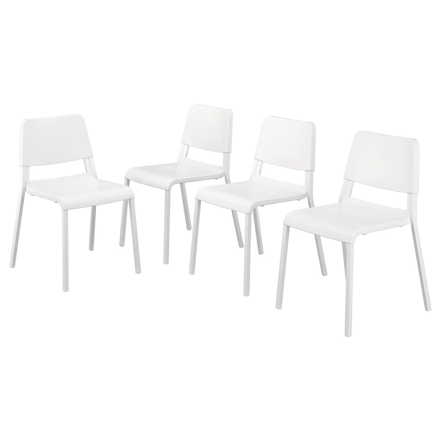 Набор 4 стула - IKEA TEODORES, 78х45х7 см, белый, ТЕОДОРЕС ИКЕА (изображение №1)