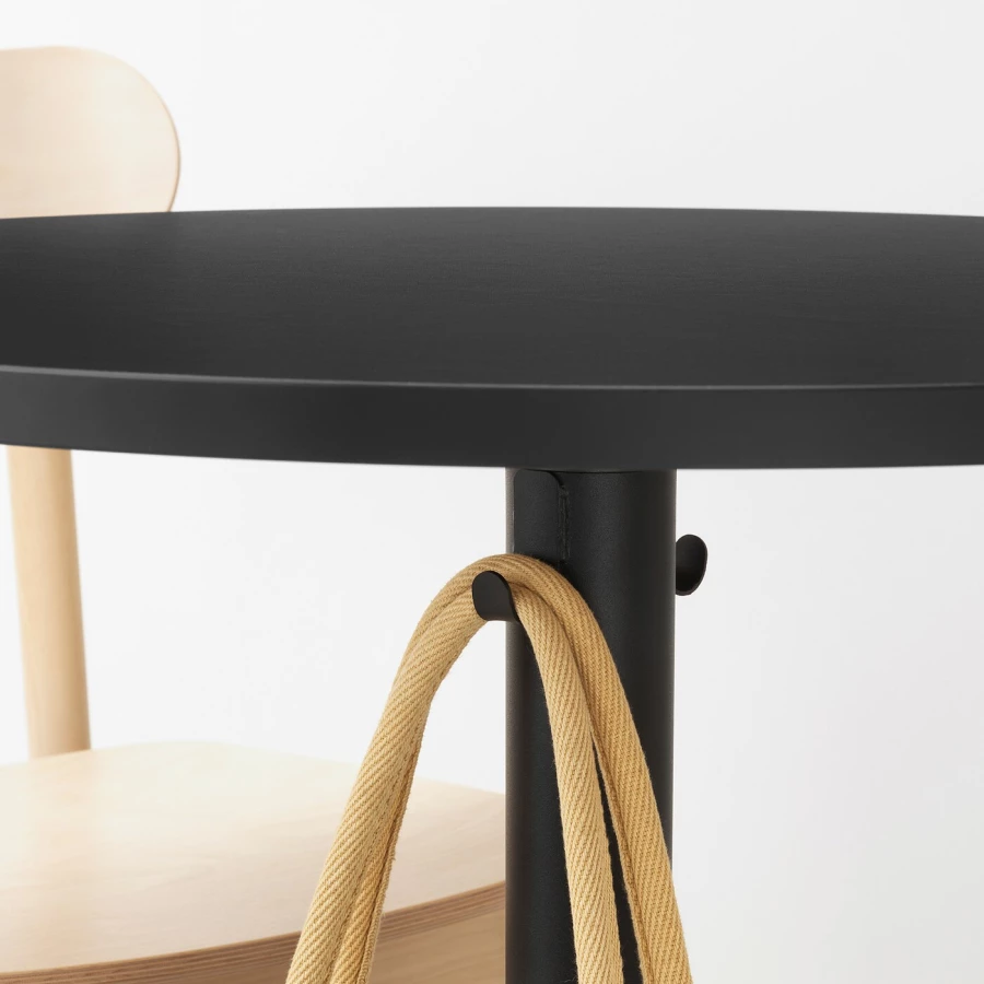 Стол и 2 стула - STENSELE / RÖNNINGE IKEA/СТЕНСЕЛЕ/РЕННИНГЕ ИКЕА,70 см, черный/бежевый (изображение №3)