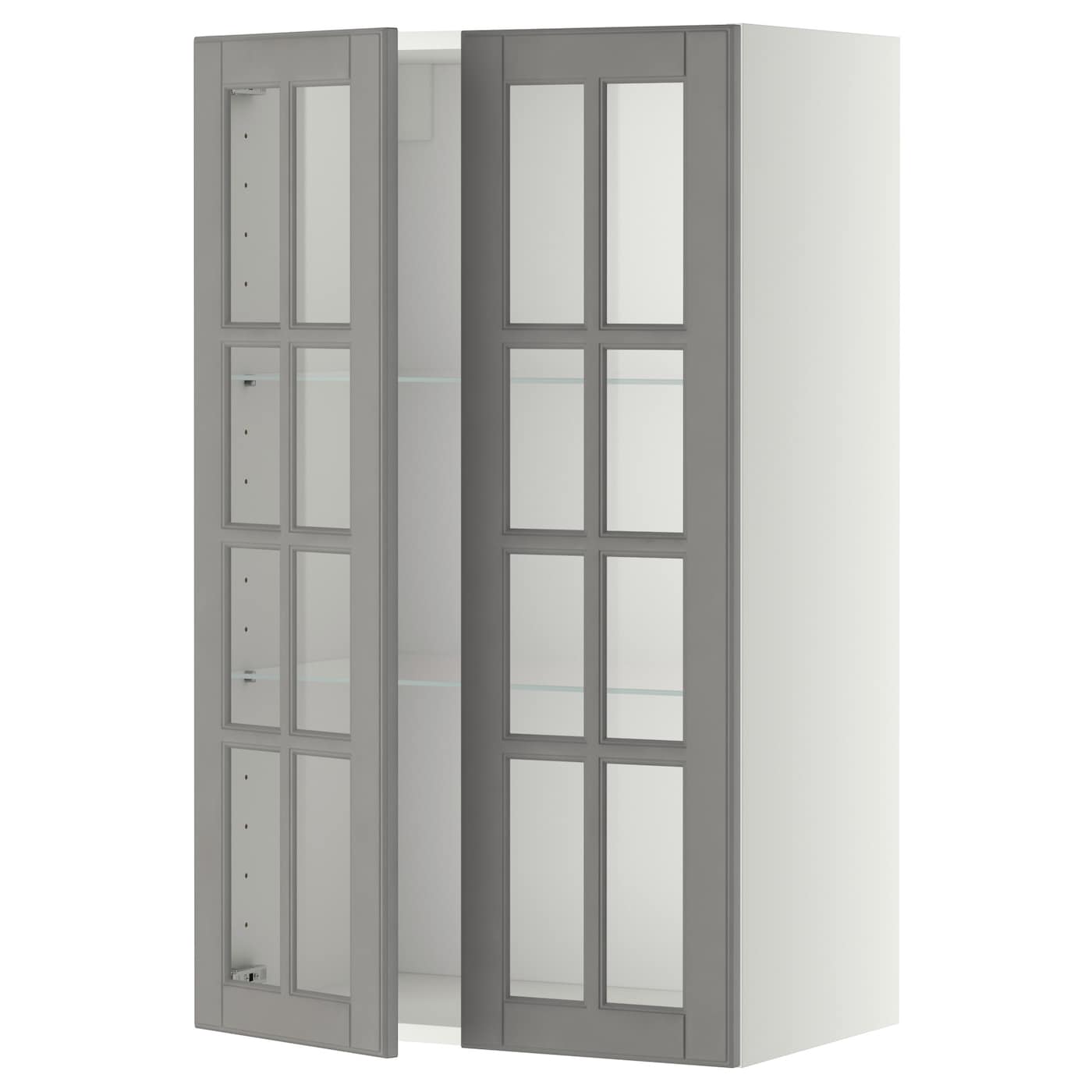 Шкаф  - METOD IKEA/ МЕТОД ИКЕА, 100х60 см, белый/серый