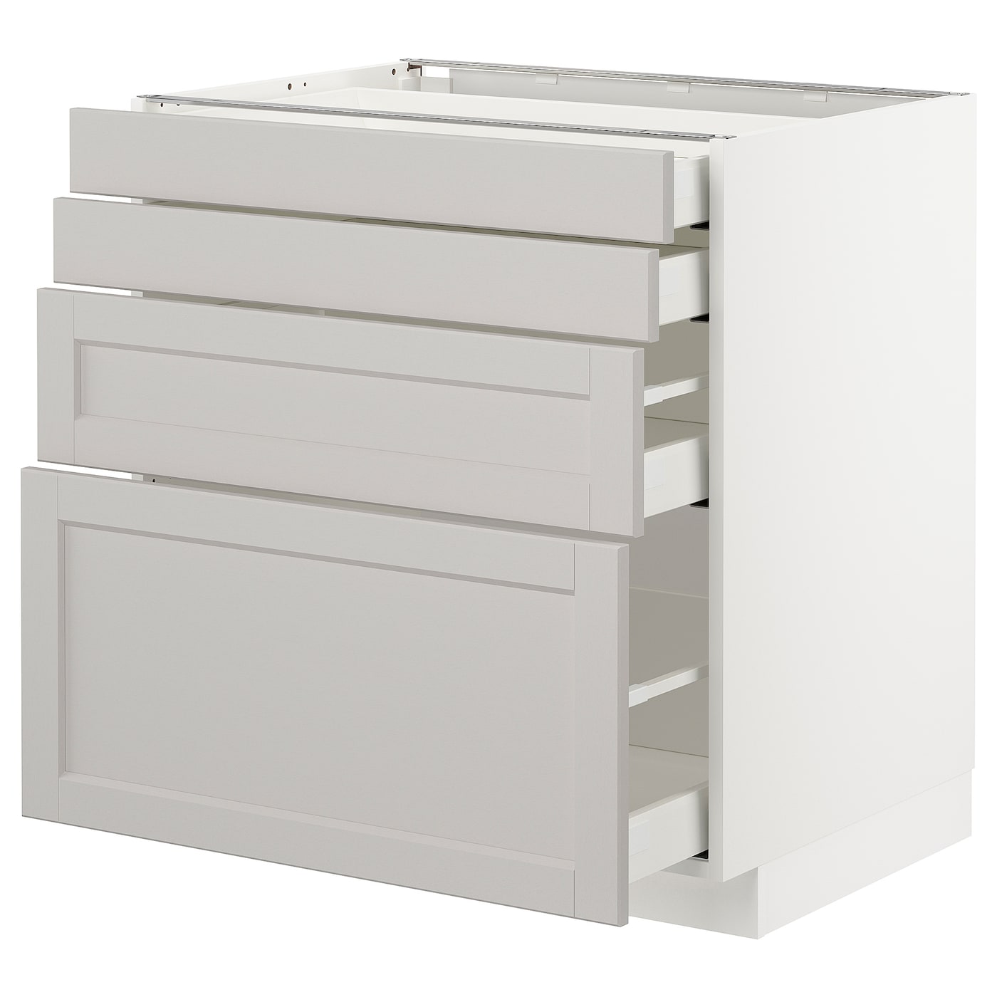 Напольный кухонный шкаф  - IKEA METOD MAXIMERA, 88x62x80см, белый/темно-бежевый, МЕТОД МАКСИМЕРА ИКЕА