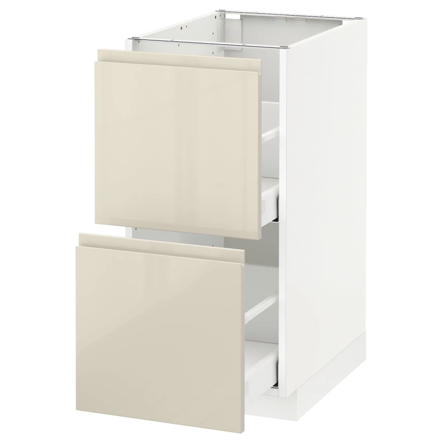 Напольный кухонный шкаф  - IKEA METOD MAXIMERA, 88x62,1x40см, белый/бежевый, МЕТОД МАКСИМЕРА ИКЕА (изображение №1)