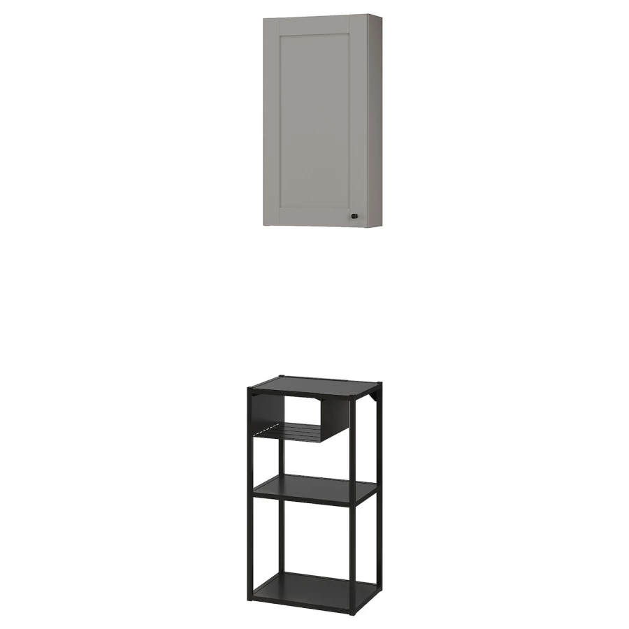 Комбинация для хранения - IKEA ENHET, 40х30х150 см, антрацит/серый, ЭНХЕТ ИКЕА (изображение №1)