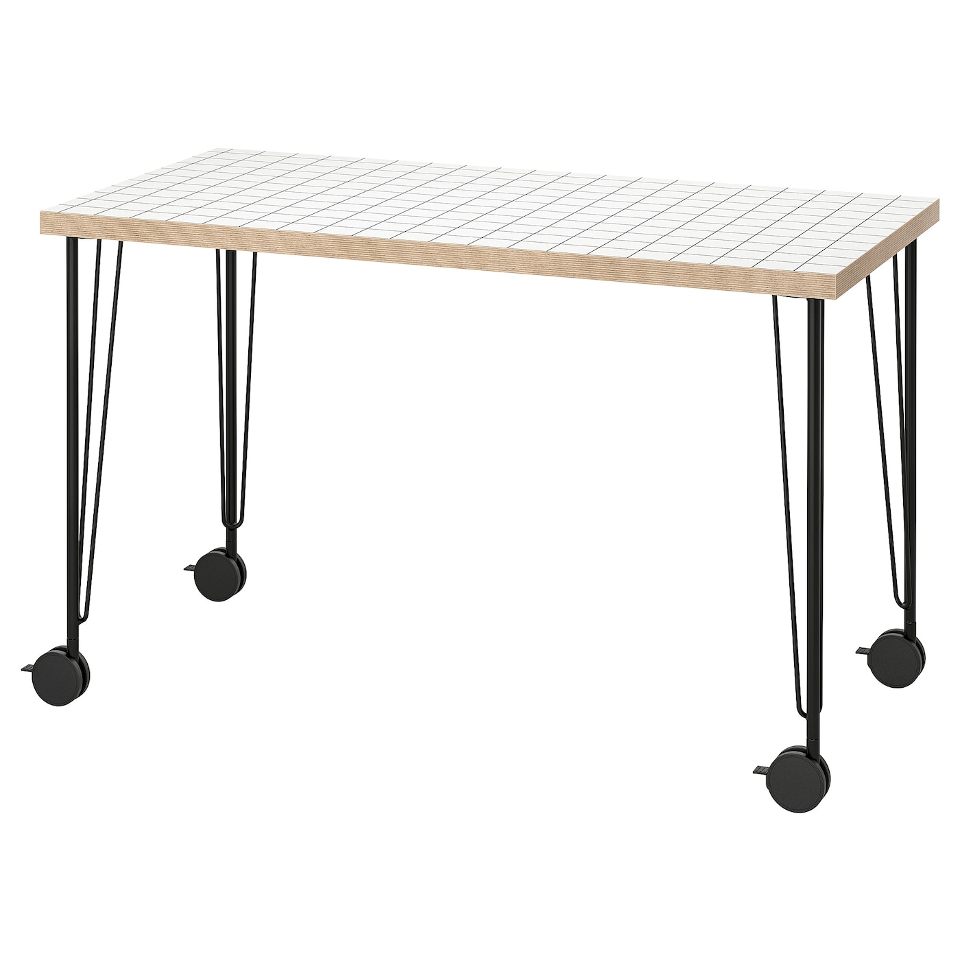 Письменный стол - IKEA LAGKAPTEN/KRILLE, 120х60 см, белый/черный, ЛАГКАПТЕН/КРИЛЛЕ ИКЕА