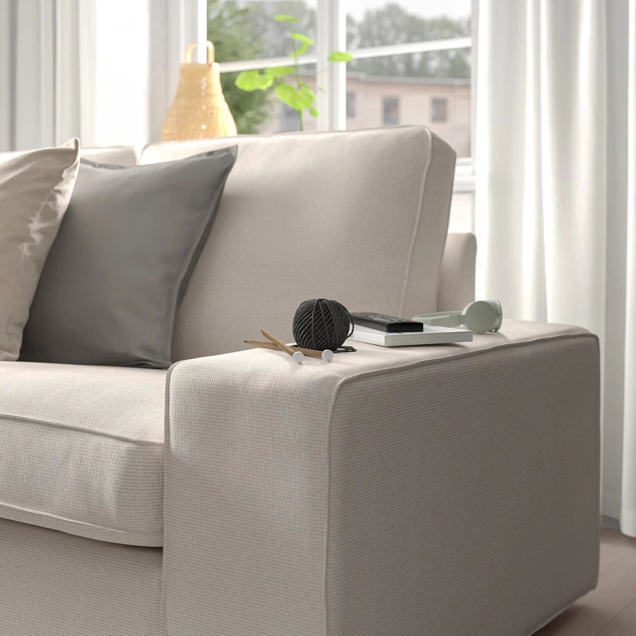 3-местный диван и кушетка - IKEA KIVIK, 83x95/163x318см, белый, КИВИК ИКЕА (изображение №3)