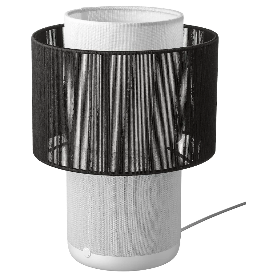 Колонка-лампа Wi-Fi - IKEA SYMFONISK, 40х25 см, белый/черный, СИМФОНИСК ИКЕА (изображение №1)