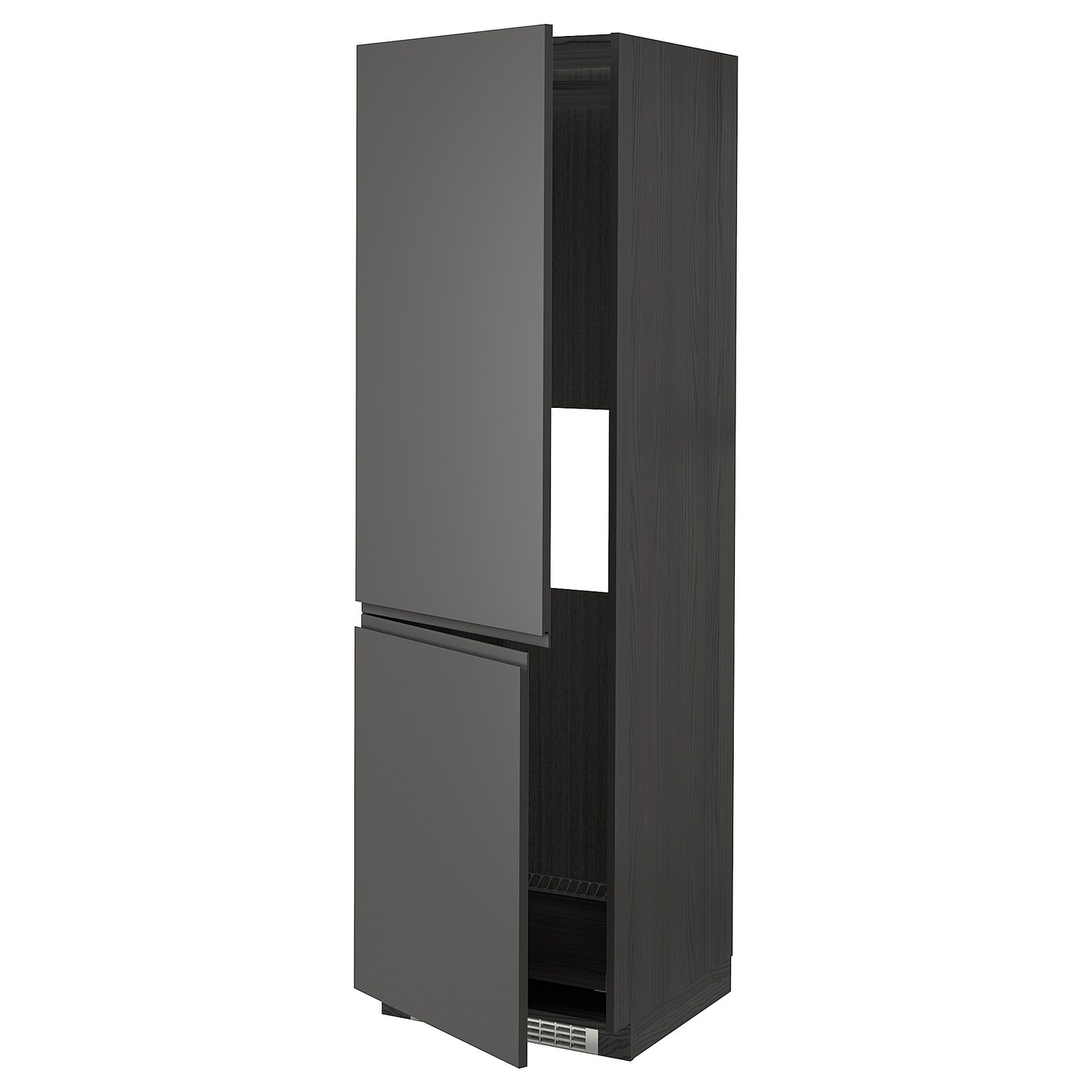 Высокий кухонный шкаф - IKEA METOD/МЕТОД ИКЕА, 200х60х60 см, черный