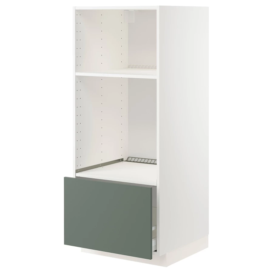 Напольный шкаф  - IKEA METOD MAXIMERA, 148x61,6x60см, белый/серый, МЕТОД МАКСИМЕРА ИКЕА (изображение №1)