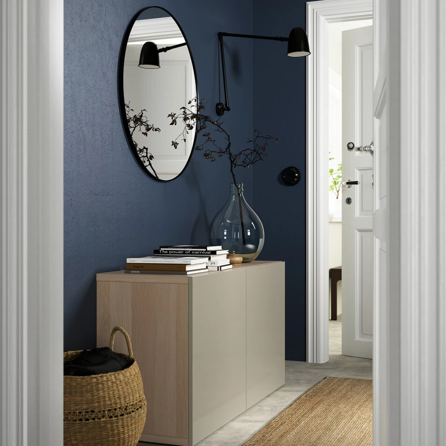 Комбинация для хранения - IKEA BESTÅ/BESTA/БЕСТА /БЕСТО ИКЕА, 120x42x65 см, серый, (изображение №3)