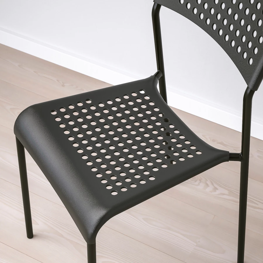 Стол и 2 стула - IKEA SANDSBERG/ADDE/ САНДСБЕРГ/АДДЕ ИКЕА, 67х67 см, черный (изображение №4)