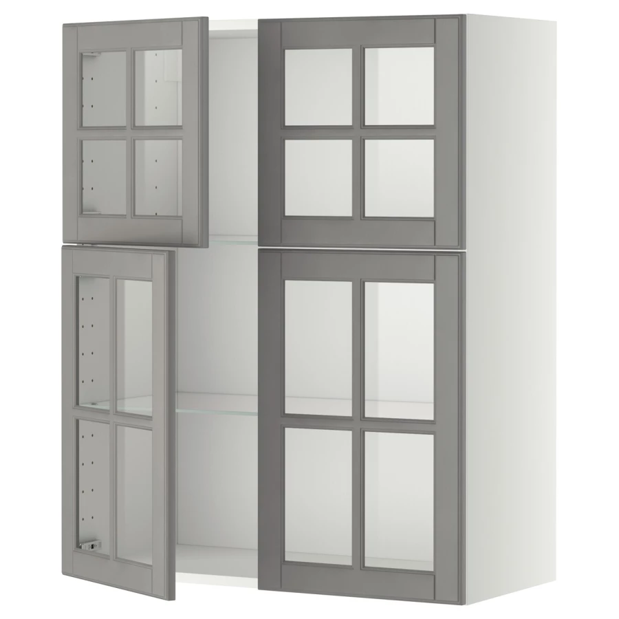 Шкаф -  METOD  IKEA/  МЕТОД ИКЕА, 100х80 см, серый/белый (изображение №1)