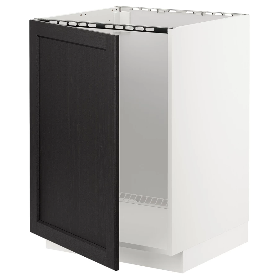 Шкаф под раковину - METOD / HAVSEN  IKEA/ МЕТОД/ХАВСЕН/ИКЕА, 88х60 см, белый/черный (изображение №1)