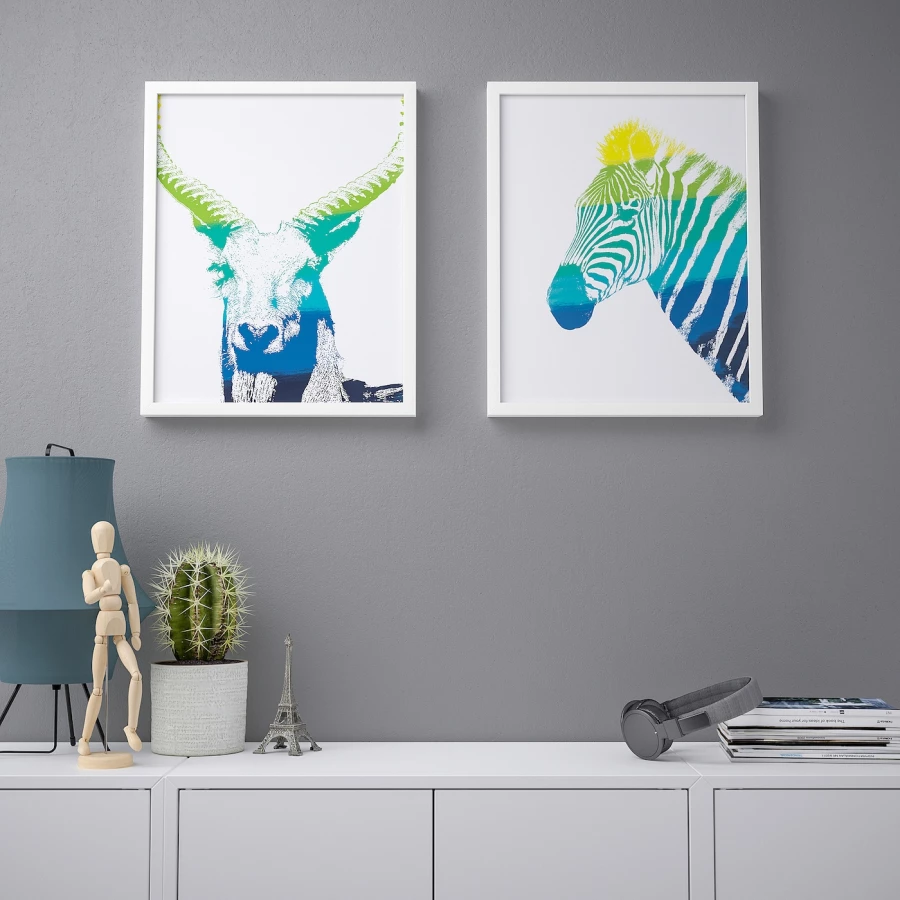 Постер, 2 шт. - IKEA BILD, 40х50 см, «Животные в спектре», БИЛЬД ИКЕА (изображение №3)