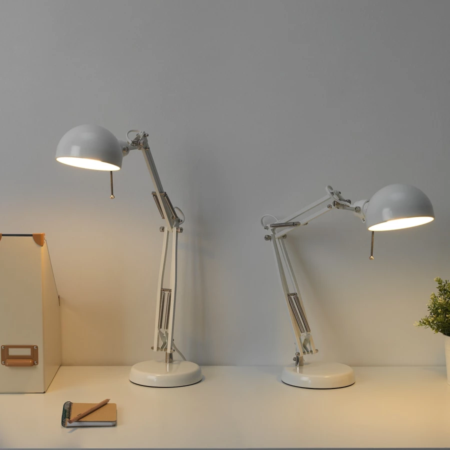 Лампа - FORSÅ / FORSА IKEA/ ФОРСО ИКЕА, 35 см,  белый (изображение №3)