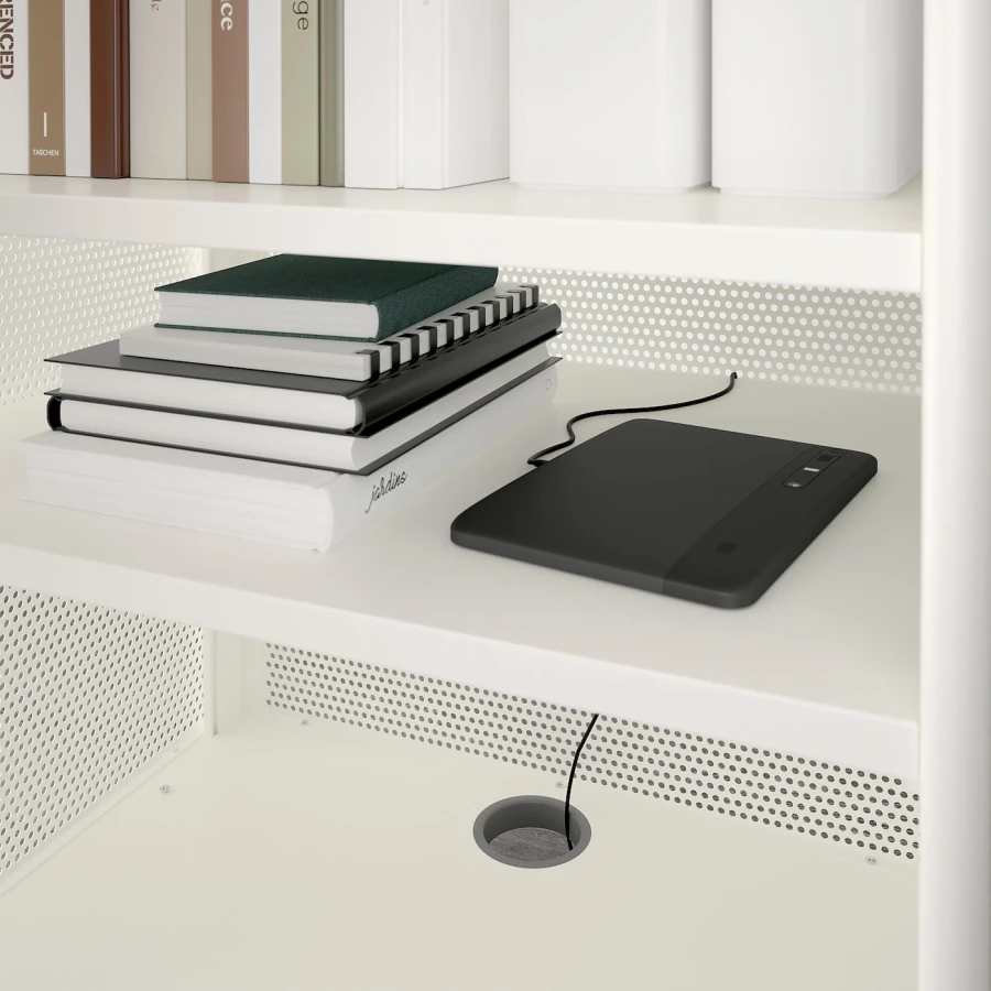 Офисный шкаф с умным замком - IKEA BEKANT, белый, 61х45х101 см, БЕКАНТ ИКЕА (изображение №8)