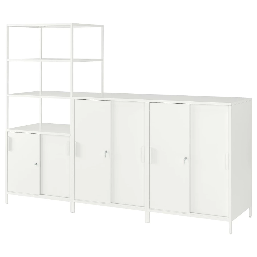 Шкаф - TROTTEN IKEA/ ТРОТТЕН ИКЕА,  240х180 см, белый (изображение №1)