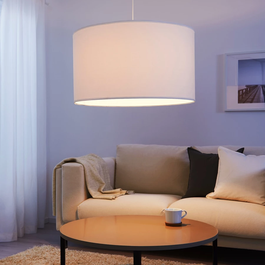 Абажур подвесного светильника - IKEA NYMÖ/NYMO/НИМО ИКЕА, 40х70 см, белый (изображение №4)